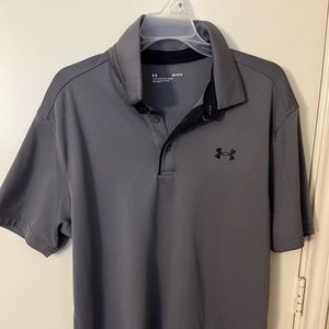 Under Armour heat gear gray polo.